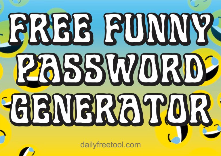 Funny Password Generator